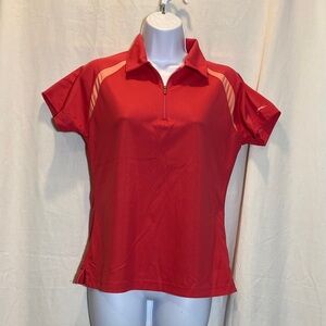 Slazenger Women's Deep Pink Golf Shirt - wicking stretch & UV30 - size-medium